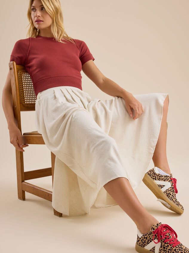 Hailey Crewneck Top Detail 4 - TULLABEE