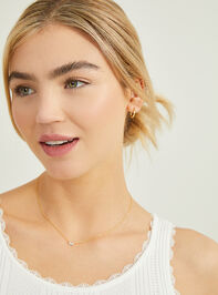 18K Gold Dipped Huggie Hoop Set Detail 3 - TULLABEE