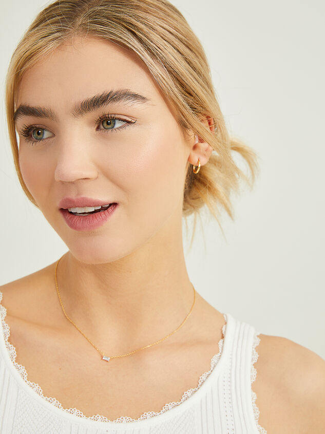 18K Gold Dipped Huggie Hoop Set Detail 3 - TULLABEE