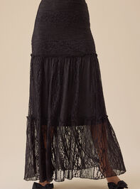 Monica Lace Tiered Midi Skirt Detail 2 - TULLABEE