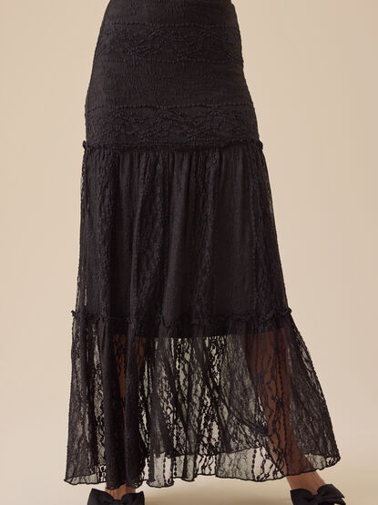 Monica Lace Tiered Midi Skirt - TULLABEE