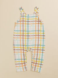 Baby Chick Gingham Overalls Detail 2 - TULLABEE