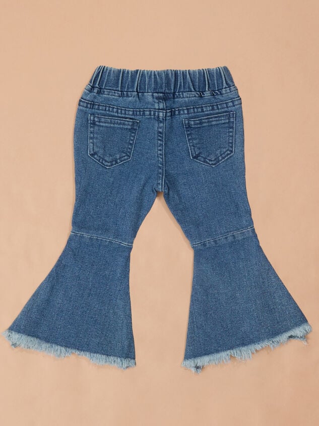 Mallie Toddler Denim Flares Detail 2 - TULLABEE