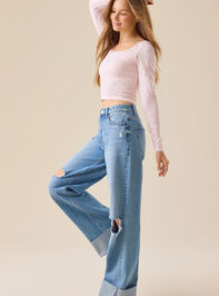 Aurelia Long Sleeve Jacquard Cami Detail 3 - TULLABEE