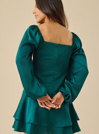 Shelia Satin Mini Dress Detail 5 - TULLABEE