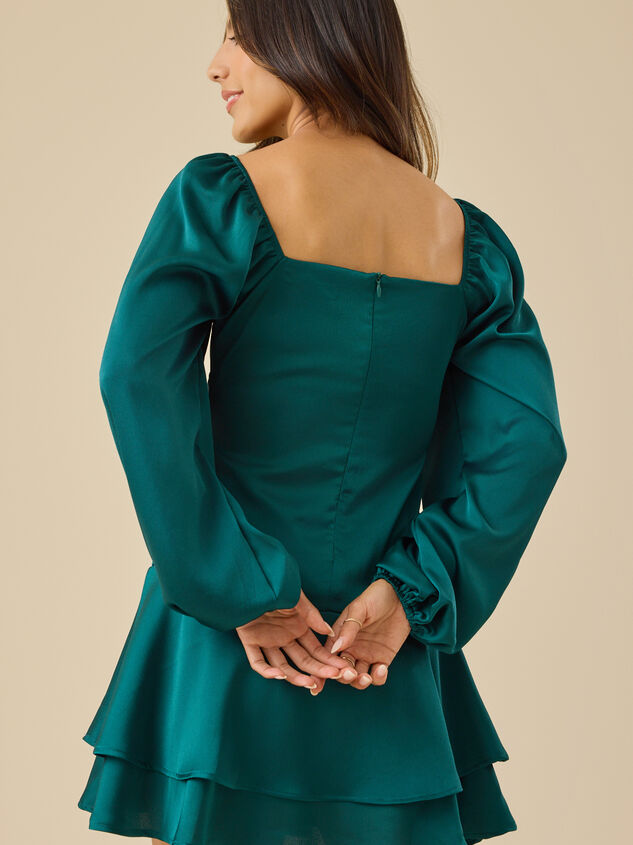 Shelia Satin Mini Dress Detail 5 - TULLABEE