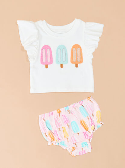 Belly Popsicle Top and Bloomer Set by Mud Pie - TULLABEE