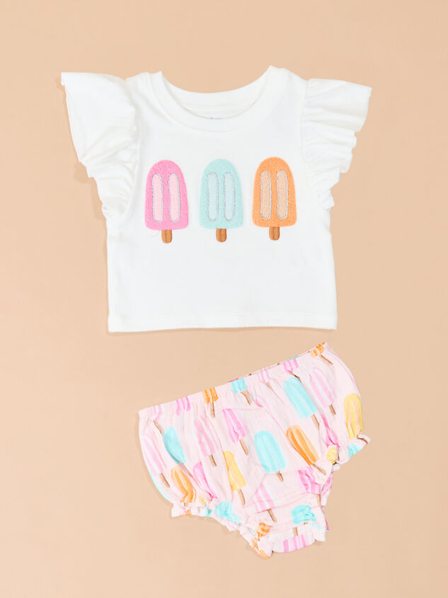 Belly Popsicle Top and Bloomer Set by Mud Pie Detail 2 - TULLABEE