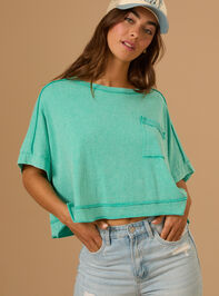 Khani Boxy Pocket Tee Detail 2 - TULLABEE