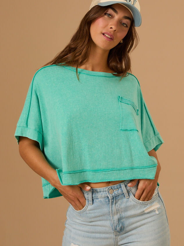 Khani Boxy Pocket Tee Detail 2 - TULLABEE