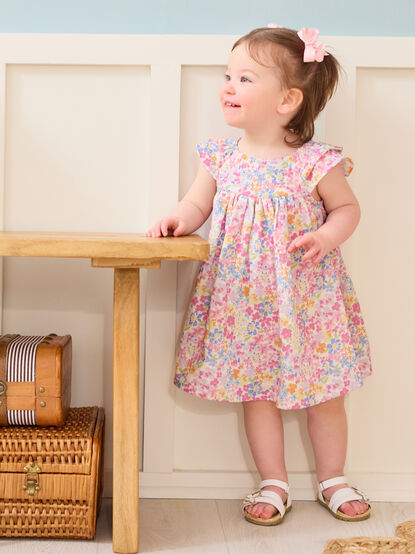 Trina Floral Meadow Toddler Dress - TULLABEE