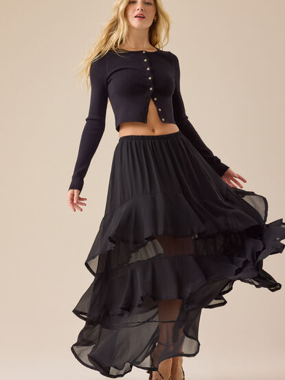 Kirsten Tiered Midi Skirt - TULLABEE