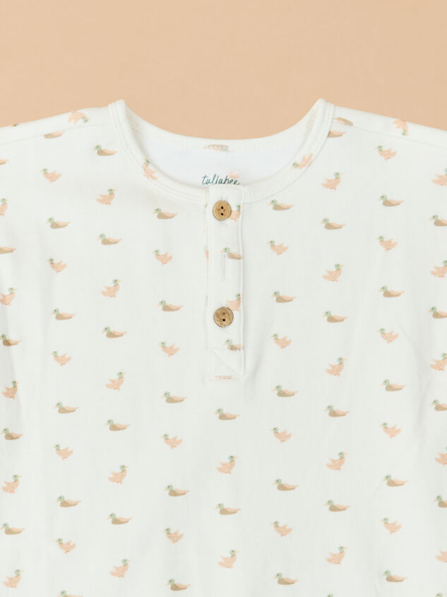 Henley Duck Romper Detail 3 - TULLABEE