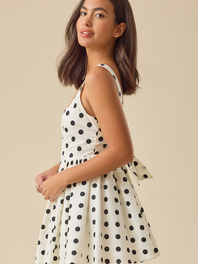 Coco Polka-Dot Mini Dress Detail 4 - TULLABEE