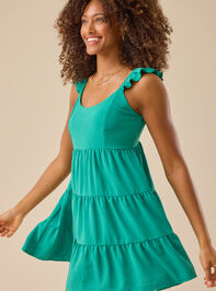 Kennadee Tiered Mini Dress Detail 5 - TULLABEE
