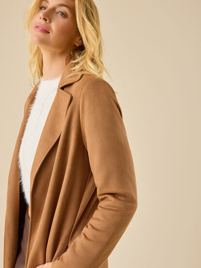 Jana Long Suede Coat - TULLABEE