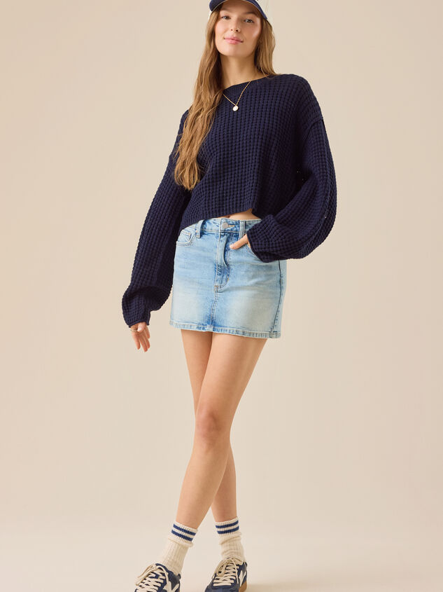 Miranda Denim Mini Skirt - TULLABEE