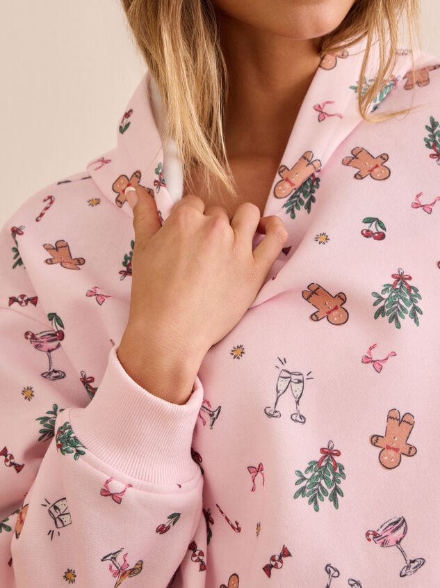 Mistletoe and Mimosas Icon Hoodie Detail 3 - TULLABEE