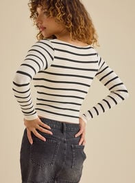 Everyday Seamless Striped Top Detail 3 - TULLABEE