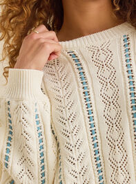 Isabella Pointelle Sweater Detail 2 - TULLABEE