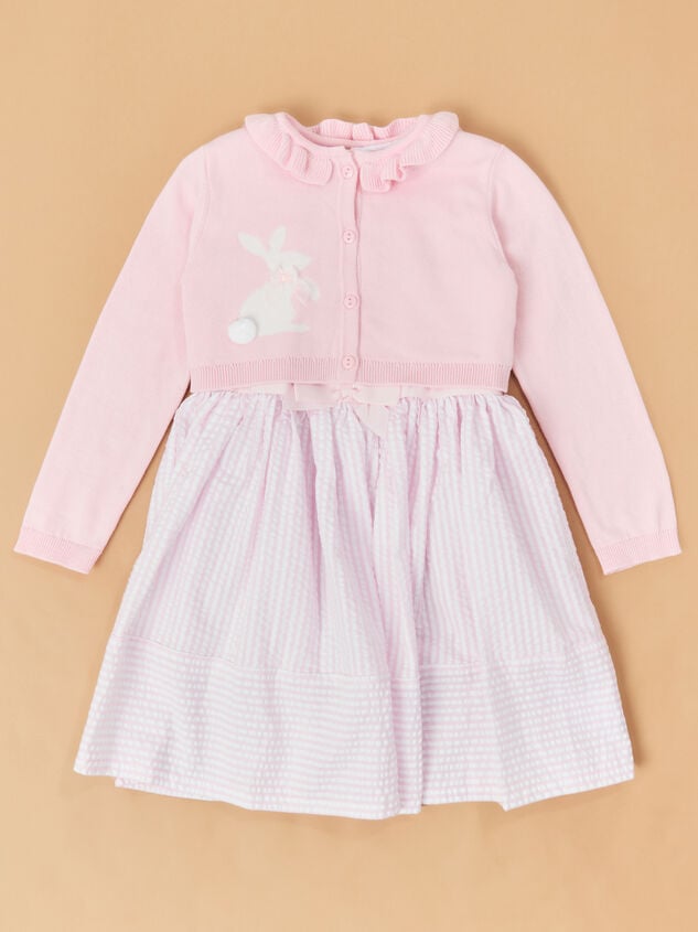 Blush Bunny Toddler Cardigan Dress - TULLABEE