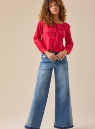 Eileen Collared Eyelet Top Detail 2 - TULLABEE