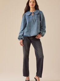 Paige Denim Collared Top Detail 3 - TULLABEE