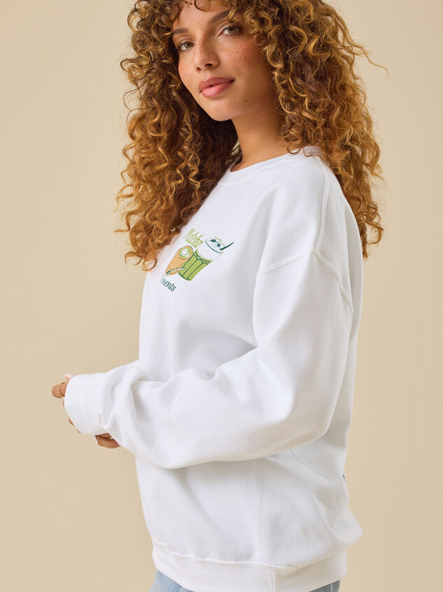 Matcha Moments Graphic Pullover Detail 5 - TULLABEE
