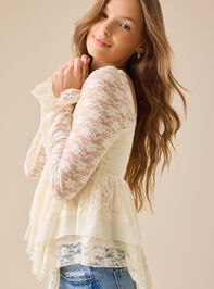 Lillian Lace Babydoll Top Detail 5 - TULLABEE