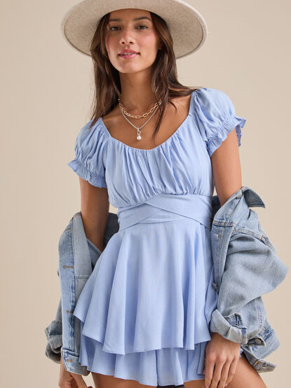 Haisley Double Layered Romper - TULLABEE