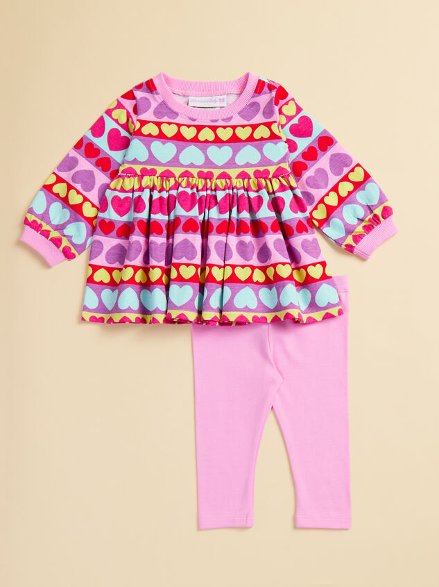 Cheerful Hearts Dress and Legging Baby Set - TULLABEE