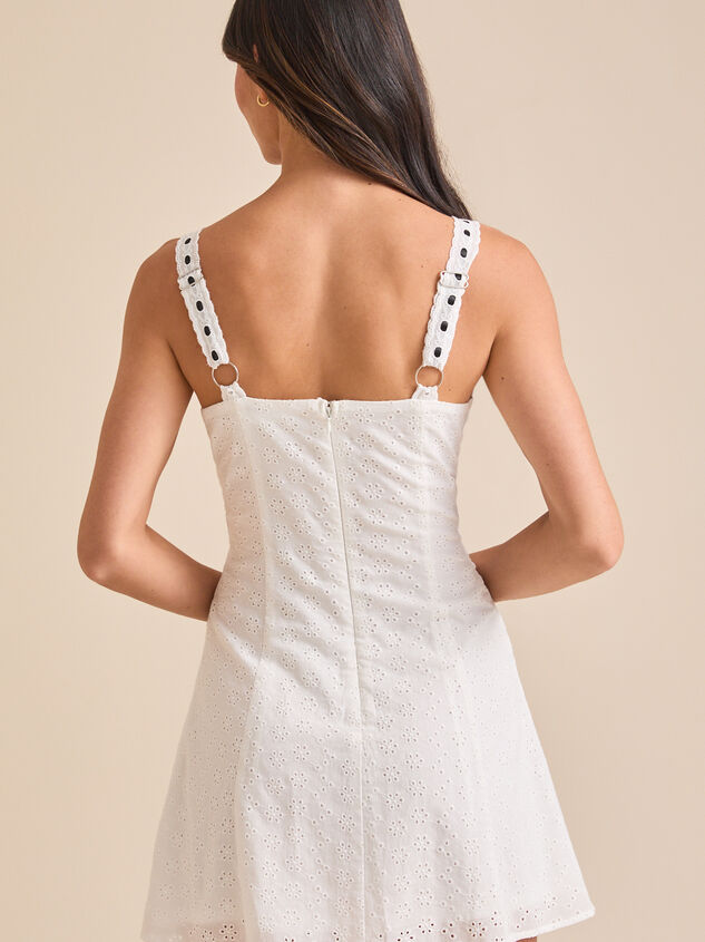 Brooklyn Eyelet Mini Dress Detail 4 - TULLABEE