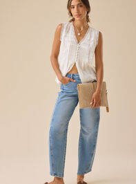 Cathy Lace Flowy Top Detail 2 - TULLABEE