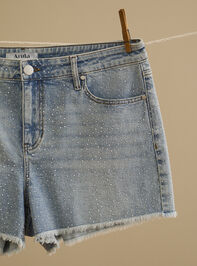 Sally Sparkle Denim Short Detail 2 - TULLABEE