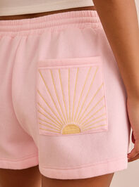 Hold My Hand Embroidered Lounge Short Detail 5 - TULLABEE