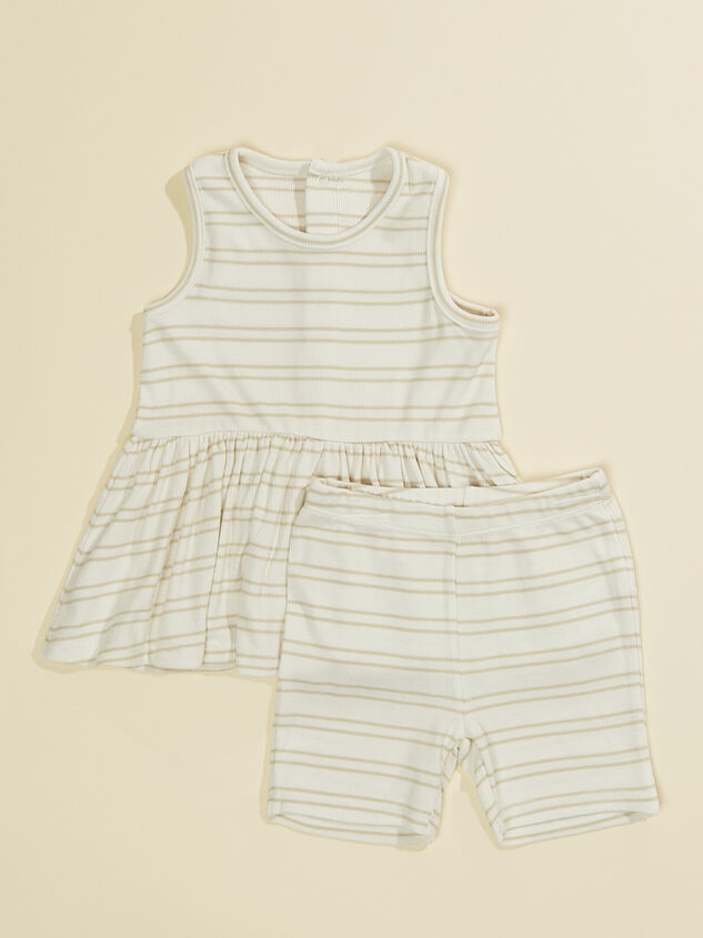 Edith Stripe Dress and Shorts Set - TULLABEE