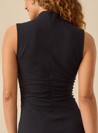 Lisa Mock Neck Mini Dress Detail 5 - TULLABEE