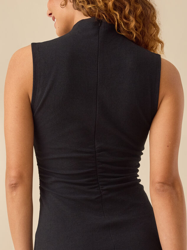 Lisa Mock Neck Mini Dress Detail 5 - TULLABEE