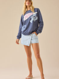 Maine Pennant Graphic Pullover Detail 2 - TULLABEE
