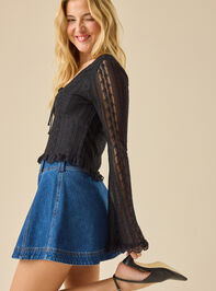 Boston Bell Sleeve Lace Top Detail 4 - TULLABEE