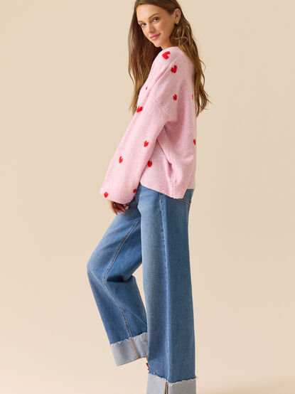 Amara Heart Sweater - TULLABEE