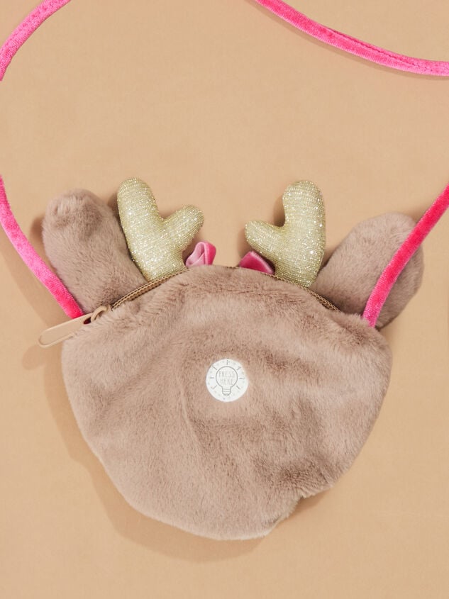 Reindeer Light Up Purse by Mud Pie Detail 3 - TULLABEE