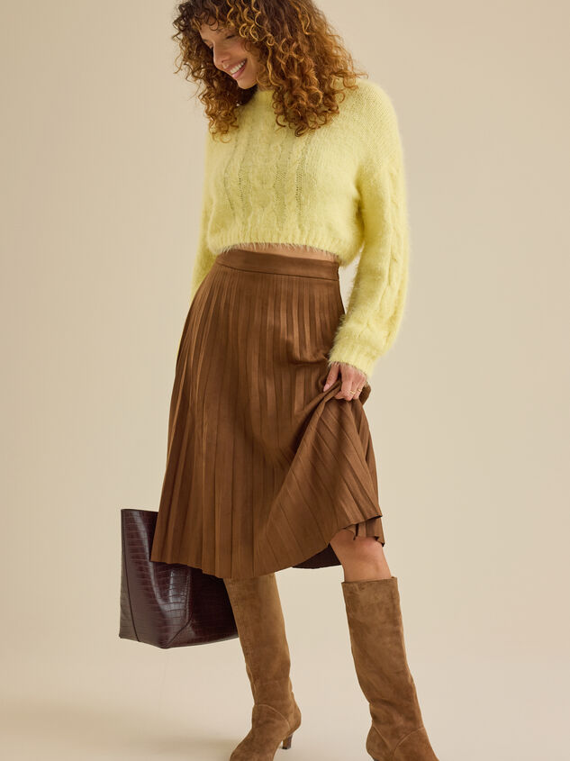 Mackenzie Pleated Midi Skirt - TULLABEE