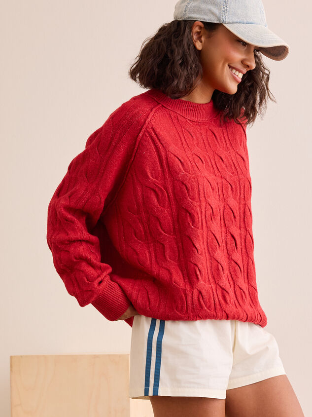 Daydream Cable Knit Sweater Detail 4 - TULLABEE