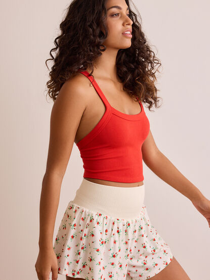 Midnight Scoop Neck Ribbed Tank - TULLABEE