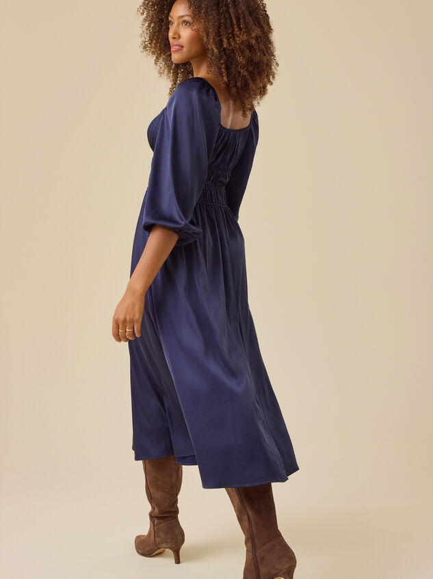 Jillie Satin Maxi Dress Detail 4 - TULLABEE