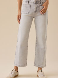 Alix Crop Wide Leg Jeans Detail 2 - TULLABEE