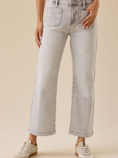 Alix Crop Wide Leg Jeans - TULLABEE