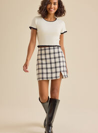 Berkeley Plaid Tweed Skirt - TULLABEE
