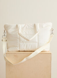 Metallic Puffer Tote Bag - TULLABEE